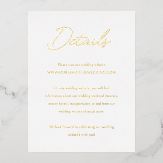 Elegante Classic Wedding Enclosure Kaart (Voorkant)