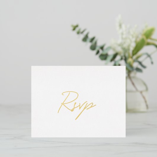 Elegante Classic Wedding RSVP Kaart (Staand Voorkant)