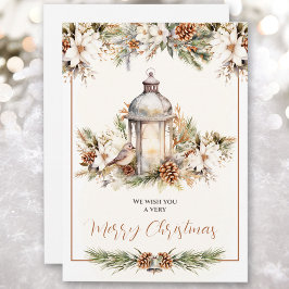 Elegante Classic White en Cream Christmas Kaart