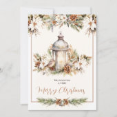 Elegante Classic White en Cream Christmas Kaart (Voorkant)