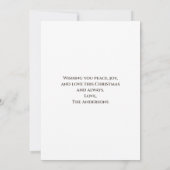 Elegante Classic White en Cream Christmas Kaart (Achterkant)