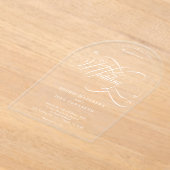 Elegante Classic White op Clear Calligraphy Weddin Acryl Uitnodigingen (Laagn)