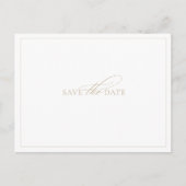 Elegante Classic White Save the Date Wedding Briefkaart (Voorkant)