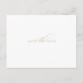Elegante Classic White Save the Date Wedding Briefkaart (Voorkant)