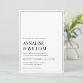 Elegante Classic Zwart-Wit Christelijke bruiloft Kaart (Staand voorkant)