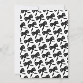 Elegante Classy Black White Bow kerstfeest Kaart (Achterkant)