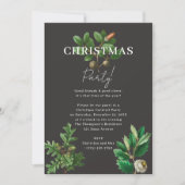 Elegante Classy Black Xmas Acorn kerstfeest Kaart (Voorkant)