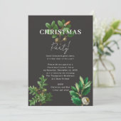 Elegante Classy Black Xmas Acorn kerstfeest Kaart (Staand voorkant)