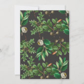 Elegante Classy Black Xmas Acorn kerstfeest Kaart (Achterkant)