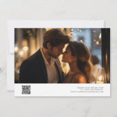 Elegante Classy Calligraphy Trouwen Zwart & Wit Save The Date (Achterkant)