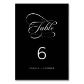 Elegante Classy Calligraphy Wedding Black Kaart (Achterkant)