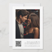 Elegante Classy Calligraphy Wedding QR-code Save The Date (Achterkant)