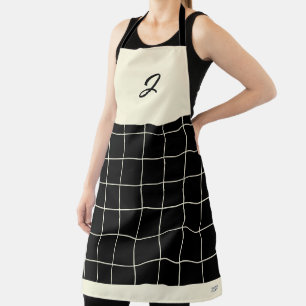 Elegante Classy Chic Black Cream Grid Boho Pattern Schort