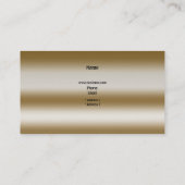 Elegante Classy Damask Sepia Gold Metal Look Visitekaartje (Achterkant)