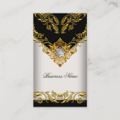 Elegante Classy Elite Gold Cream Zwart op Goud Visitekaartje (Voorkant)