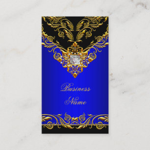 Elegante Classy Elite Royal Blue Gold Zwart op Gou Visitekaartje