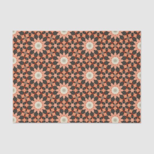 Elegante Classy Geometrisch Patroon Abstracte Bloe Tissuepapier (Voorkant)
