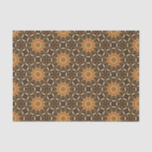 Elegante Classy Geometrisch Patroon Abstracte Bloe Tissuepapier (Voorkant)