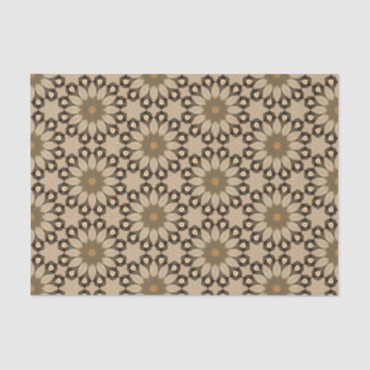 Elegante Classy Geometrisch Patroon Abstracte Bloe Tissuepapier (Voorkant)