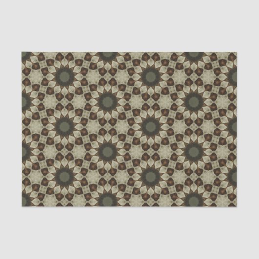 Elegante Classy Geometrisch Patroon Abstracte Bloe Tissuepapier (Voorkant)