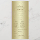 Elegante Classy Gold Ceremony Program Rack Kaart (Voorkant)