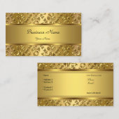 Elegante Classy Gold Damask reliëflook Visitekaartje (Voorkant / Achterkant)
