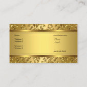 Elegante Classy Gold Damask reliëflook Visitekaartje (Achterkant)