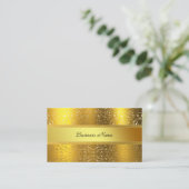 Elegante Classy Gold Damask reliëflook Visitekaartje (Staand voorkant)