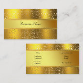 Elegante Classy Gold Damask reliëflook Visitekaartje (Voorkant / Achterkant)