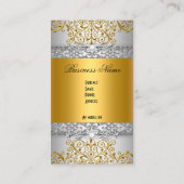 Elegante Classy Gold Lace Zilver Wit Visitekaartje (Achterkant)