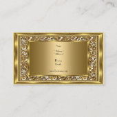 Elegante Classy Gold Lijst Faux Glitter Visitekaartje (Achterkant)