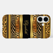 Elegante Classy Gold Mixed Animal Samsung Galaxy S Case-Mate iPhone Case (Achterkant (horizontaal))