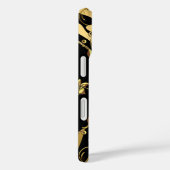Elegante Classy Gold Zebra Black Floral Case-Mate iPhone Case (Achterkant / Rechts)