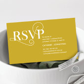 Elegante Classy, Gouden Script, RSVP reageren Informatiekaartje