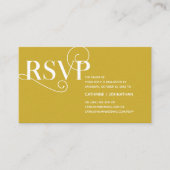 Elegante Classy, Gouden Script, RSVP reageren Informatiekaartje (Voorkant)
