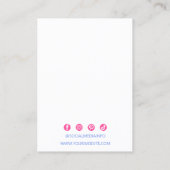 Elegante Classy Holografische Sieraden Houder Disp Visitekaartje (Achterkant)