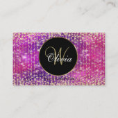 Elegante Classy kralen gordijnen glitter QR-code Visitekaartje (Achterkant)