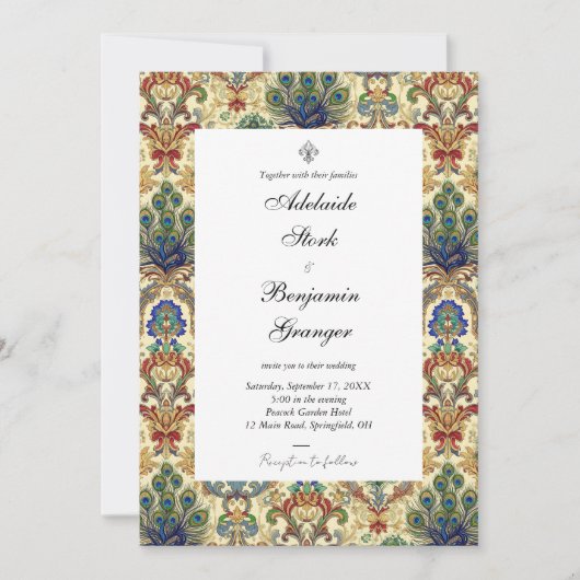 Elegante Classy Maximalist Custom Photo DIY Weddin Kaart (Voorkant)