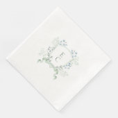 Elegante Classy Monogram Crest bruiloft servetten (Hoek)