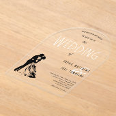 Elegante  Classy paar dansen bruiloft Acryl Uitnodigingen (Laagn)