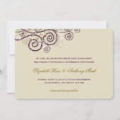 Elegante Classy Paarse Boho Spirals bruiloft uitno Kaart (Voorkant)