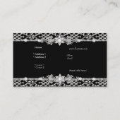 Elegante Classy Silver Black Diamond 2 Visitekaartje (Achterkant)