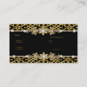 Elegante Classy Silver Black Diamond 3 Visitekaartje (Achterkant)