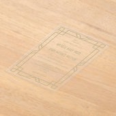 Elegante Classy Transparant Art Deco Beige bruilof Acryl Uitnodigingen (Laagn)