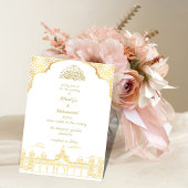ELEGANTE classy witte ISLAMITISCHE BRUILOFT Kaart