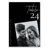 Elegante Classy Zwart-wit trouwfoto Kaart (Voorkant)