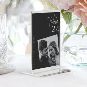 Elegante Classy Zwart-wit trouwfoto Kaart