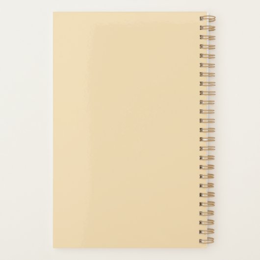 Elegante Clean Beige & Black Weekly Persoonlijk Planner (Achterkant)