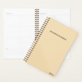 Elegante Clean Beige & Black Weekly Persoonlijk Planner (Display)
