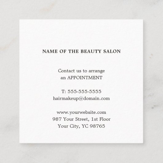 Elegante Clean Golden Heart Line Salon Kortingskaartje (Achterkant)